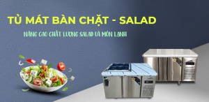 Tủ mát bàn chặt salad